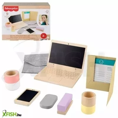 Fisher-Price: Wood Home Office játékszett, fa