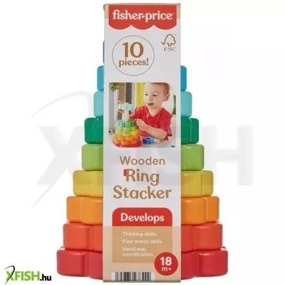 Fisher-Price: Wood Gyűrűpiramis, fa
