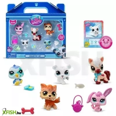 Littlest Pet Shop: Téli játékfigura szett, 2. széria - 5 db-os