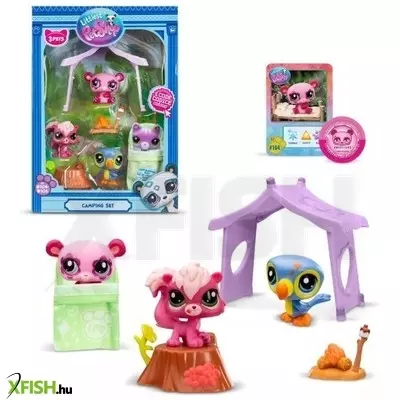 Littlest Pet Shop: Kemping játékfiguraszett, 2. széria - 3 db-os