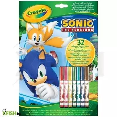 crayola: sonic, a sündisznó színező és foglalkoztató füzet