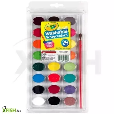 Crayola Washable: Kimosható vízfestékkészlet - 24 db-os