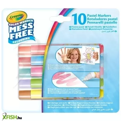 Crayola Color Wonder: Maszatmentes pasztell mini filctoll - 10 db-os
