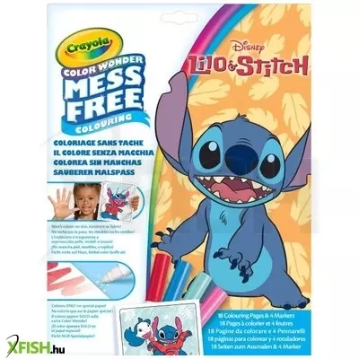Crayola Color Wonder: Lilo & Stitch maszatmentes kifestő készlet mappában