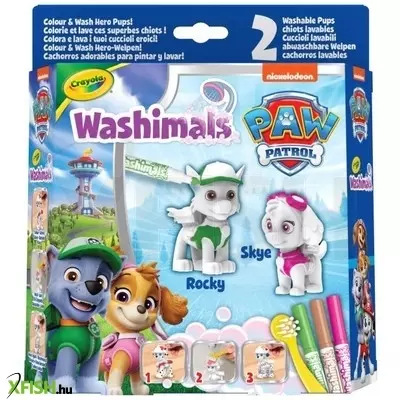Crayola Washimals: Kimosható Mancs őrjárat figura, 2 db - többféle