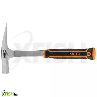 Neotools kőműveskalapács keskeny fejjel, 600g, monoblokk, kétkomponensű markolat