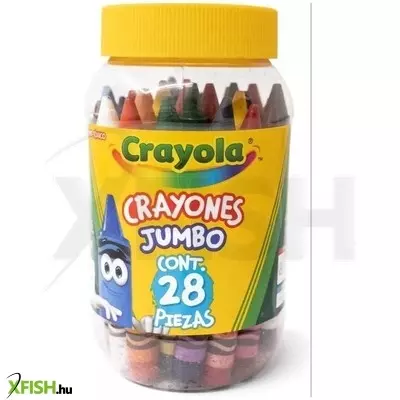 Crayola: Óriás zsírkréta műanyag üvegben - 28 db-os