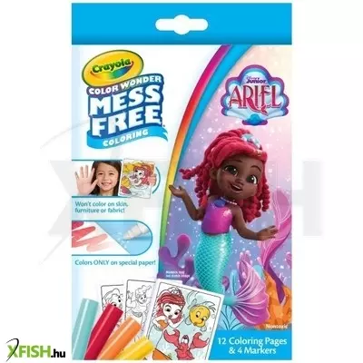 Crayola Color Wonder: A kis hableány maszatmentes kifestő készlet mappában