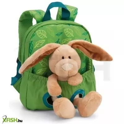 NICI: Hátizsák nyuszi plüssfigurával, zöld - 21 x 26 cm