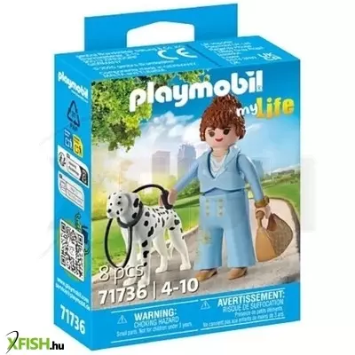 playmobil: kékruhás nő dalmatával