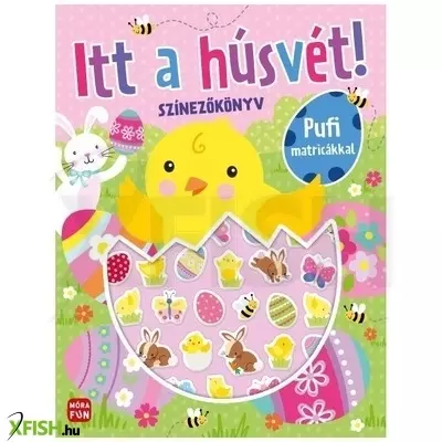 Itt a húsvét! - színezőkönyv pufi matricákkal