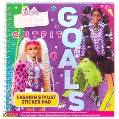 Barbie: Spirálos matricázó és divattervező füzet