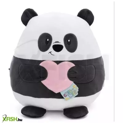 Chill-Nici: Panda szívvel plüssfigura - 30 cm