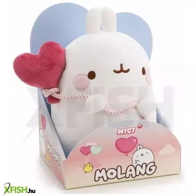 Nici: Molang, a nyuszi szív alakú lufival - 16 cm