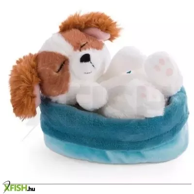 Nici: Spániel plüsskutyus kosárban - 12 cm