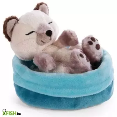 Nici: Sziámi plüsscica kosárban - 12 cm