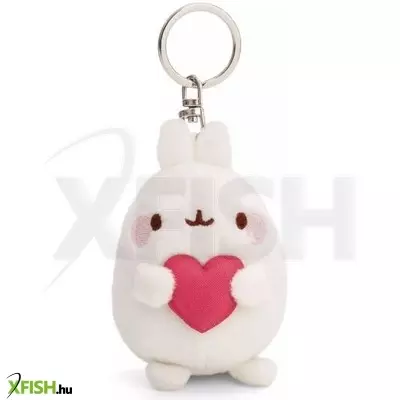 Nici: Molang, a nyuszi kulcstartó szívvel - 8 cm