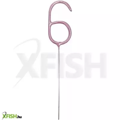 Számos tortacsillagszóró - pink, 6-os