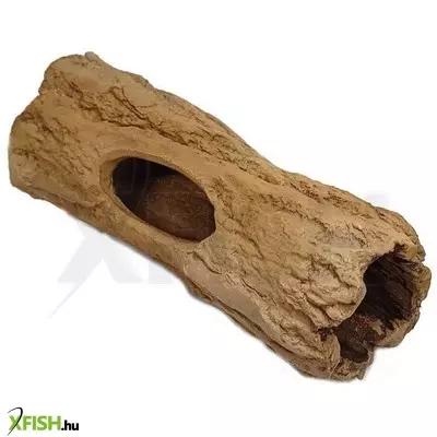 Tq lyukas fatörzs kerámia dekoráció akváriumba, terráriumba (13x5cm)