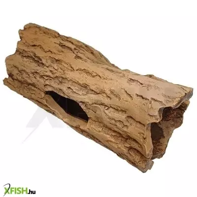 tq lyukas fatörzs kerámia dekoráció akváriumba, terráriumba (20x9cm)