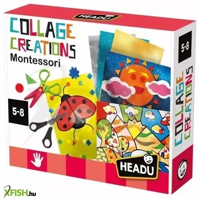 Headu: Montessori kollázskészítő kreatív fejlesztő készlet