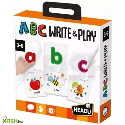 Headu: Betűtanító fejlesztő játék kirakóval, táblafilccel