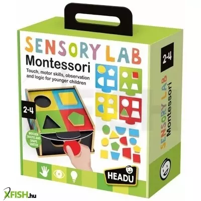 Headu: Montessori formaválogató játék fából