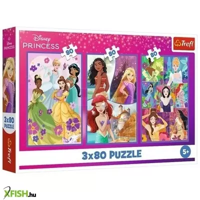 Trefl: Disney hercegnő barátnők - 3 x 80 darabos puzzle