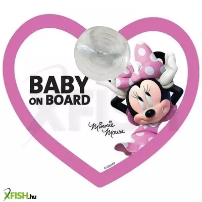 Minnie egér: Baby on Board jelzés tapadókoronggal