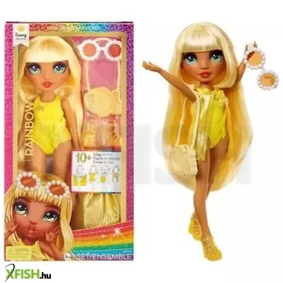 Rainbow High: Vízparti divat öltöztethető napozó divat baba - Sunny