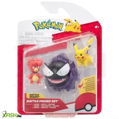 Pokémon: 3 db-os figura csomag - Magby, Pikachu, Gastly