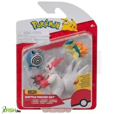 Pokémon: 3 db-os figura csomag - Poliwag, Cyndaqui, Zangoose
