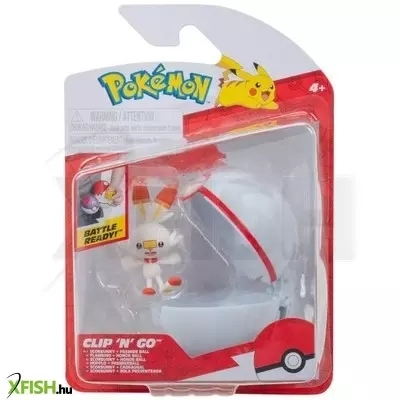Pokémon: Clip 'N Go figuracsomag - Scorbunny Premier Ball