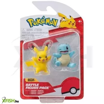 pokémon: 2 db-os figura csomag - squirtle, pikachu