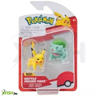 pokémon: 2 db-os figura csomag - bulbasaur, pikachu