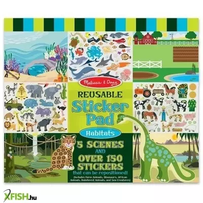 Melissa & Doug: Újrahasználható matrica készlet - Élőhelyek