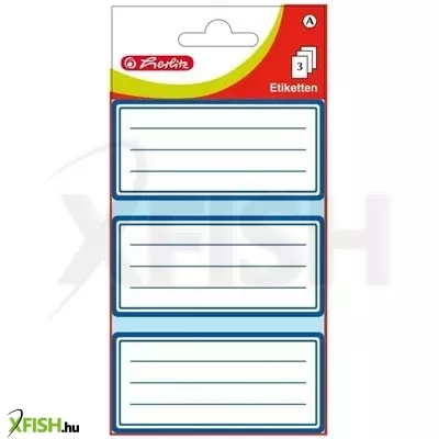 Herlitz: Kék keretes füzetcímke - 9 db-os