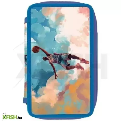 Herlitz: Kosárlabda mintás tolltartó, háromemeletes