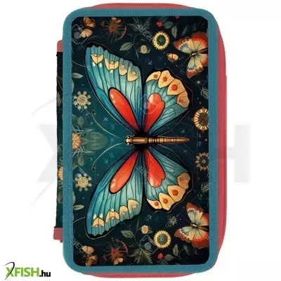 Herlitz: Pillangó mintás tolltartó, kétemeletes