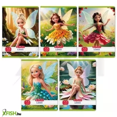 Flower Fairy: A5-ös vonalas füzet, 2. osztályos, 16-32 - többféle