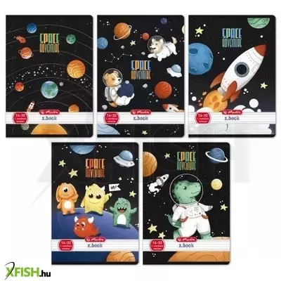 Space Adventures: A5-ös vonalas füzet, 1. osztályos, 14-32 - többféle