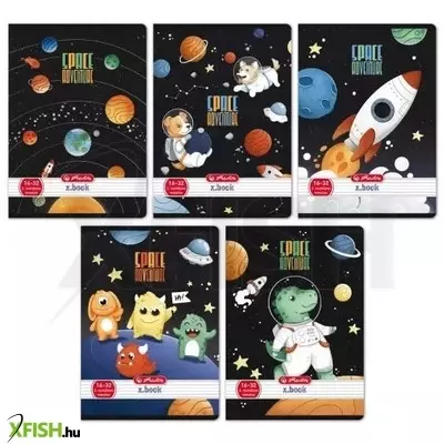 Space Adventures: A5 vonalas füzet, 2. osztályos, 16-32 - többféle