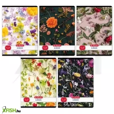 Virág mintás A5-ös vonalas füzet, 4. osztálytól, 21-32
