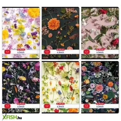 Virág mintás A4-es vonalas füzet - többféle