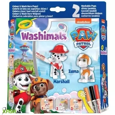 Crayola Washimals: Kimosható Mancs őrjárat figura, 2 db - Marshall és Zuma