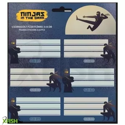 ninjas in the dark: füzetcímke - 3 x 6 db-os