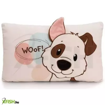 Nici: Plüsspárna - Fehér kutyus 43 x 25 cm