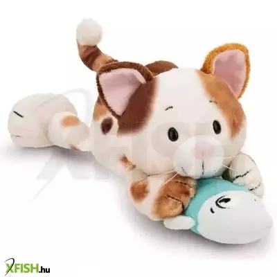 Nici: Plüss szerencsecica és hal, fekvő - 30 cm
