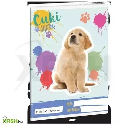 Ars Una: Golden Retriever mintás vonalas füzet - 4. osztálytól, A5