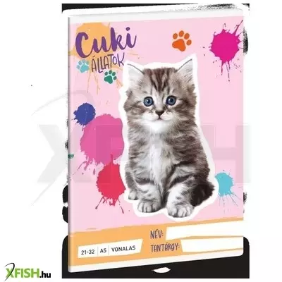 Ars Una: Perzsa cica mintás vonalas füzet - 4. osztálytól - A5